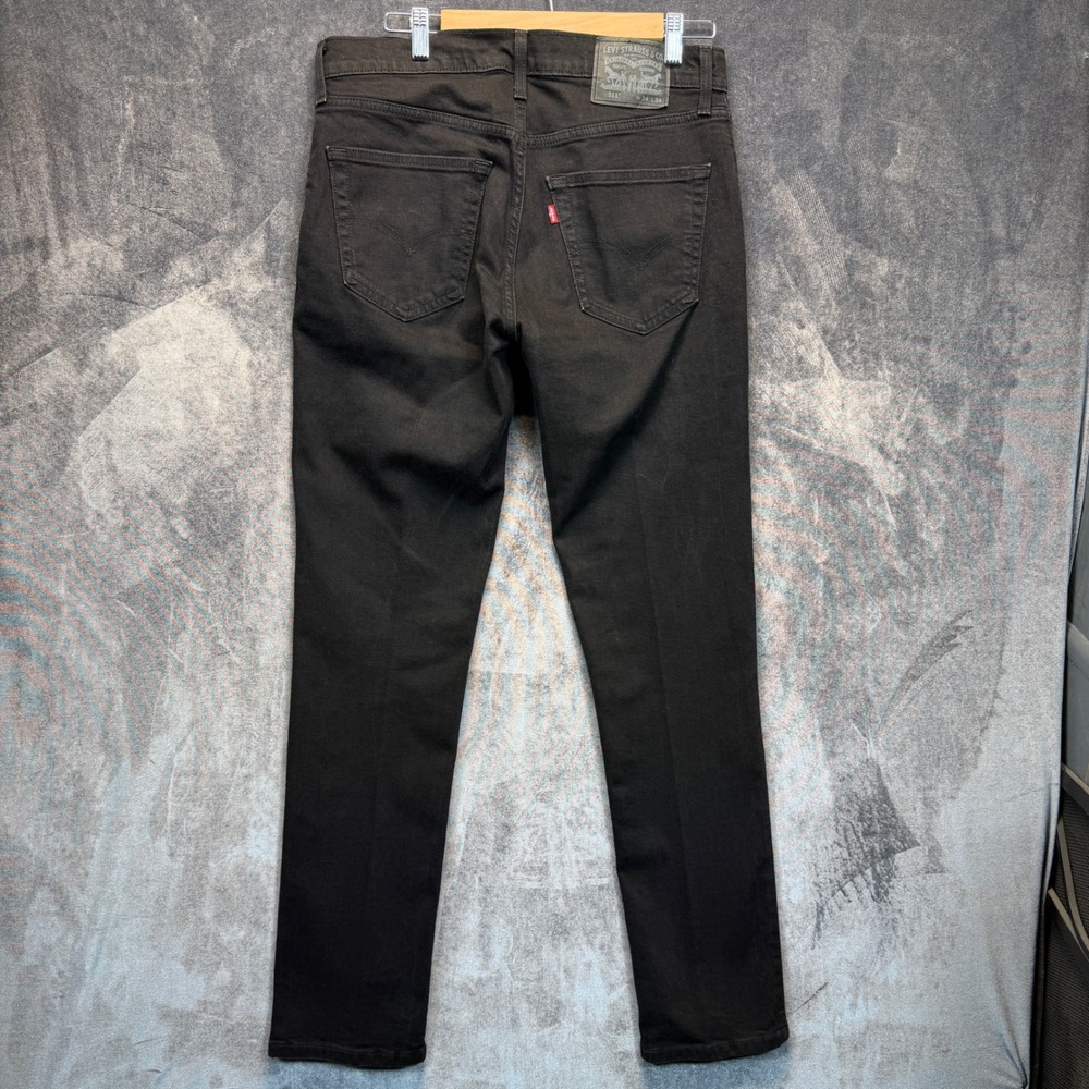 Levi's Jeans Mens 34x34 Black Cotton 511 Slim Fit Mid Rise Solid Stretch Casual - Picture 2 of 8